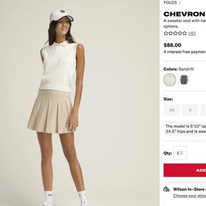 NWT Wilson zip sweater polo in sandrift S